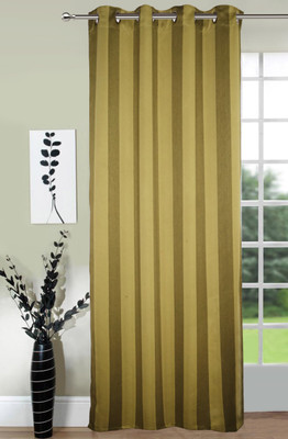 

Lushomes 230 cm (8 ft) Polyester Door Curtain Single Curtain(Striped, Green)