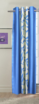 

Trendy Home 210 cm (7 ft) Polyester Door Curtain Single Curtain(Printed, Blue)