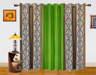 9% OFF on Dekor World 215 cm (7 ft) Polyester Door Curtain (Pack Of 3)(Motif, Green) 9% OFF on Dekor World 215 cm (7 ft) Polyester Door Curtain (Pack Of 3)(Motif, Green)