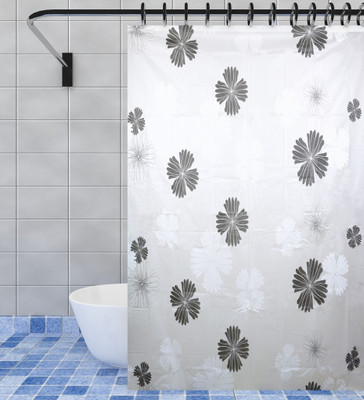 

Home Candy 180 cm (6 ft) PVC Shower Curtain Single Curtain(Floral, Multicolor)