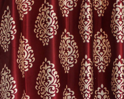 Dekor World 274.32 cm (9 ft) Polyester Long Door Curtain (Pack Of 2)(Floral, Maroon, Beige) Dekor World 274.32 cm (9 ft) Polyester Long Door Curtain (Pack Of 2)(Floral, Maroon, Beige)