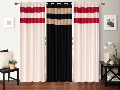 

Furnishing Zone 213 cm (7 ft) Polyester Door Curtain (Pack Of 3)(Plain, Multicolor)