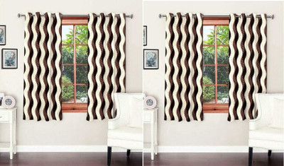 

Zesture 150 cm (5 ft) Polyester Window Curtain (Pack Of 4)(Abstract, Multicolor)