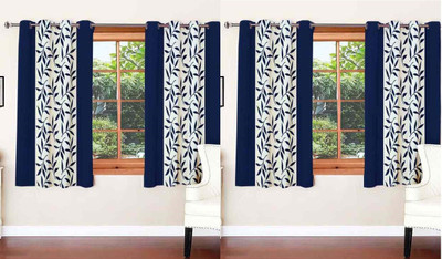 

Zesture 150 cm (5 ft) Polyester Window Curtain (Pack Of 4)(Floral, Multicolor)