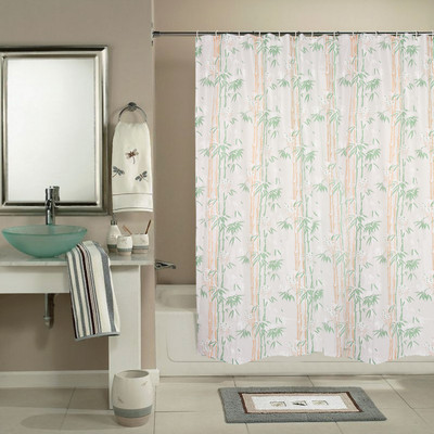 

Katwa Clasic 198 cm (6 ft) PVC Shower Curtain Single Curtain(Printed, Green)