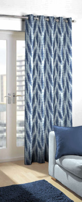 

Skipper 214 cm (7 ft) Polyester Door Curtain Single Curtain(Floral, Blue)