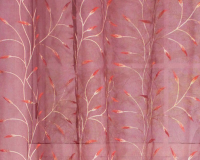 Dekor World 150 inch (5 ft) Polyester Window Curtain (Pack Of 3)(Abstract, Maroon)