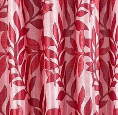 

Cortina 210 cm (7 ft) Polyester Door Curtain Single Curtain(Striped, Pink)