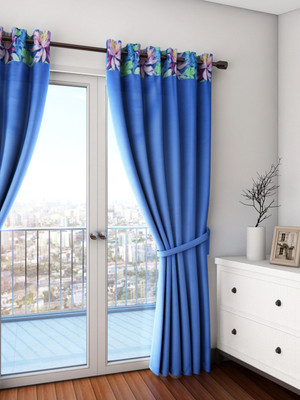 

Swayam 228.6 cm (8 ft) Polyester Door Curtain Single Curtain(Floral, Blue, Green, Pink)