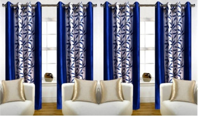 

Jojo Designs 274 cm (9 ft) Polyester Long Door Curtain (Pack Of 4)(Floral, Blue)
