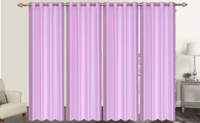 

Furnishing Zone 213 cm (7 ft) Polyester Door Curtain (Pack Of 4)(Plain, Pink)