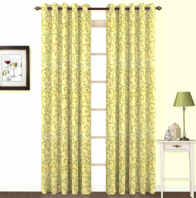 

Skipper 84 cm (3 ft) Polyester, Cotton, Blends Window Curtain Single Curtain(Motif, Green)