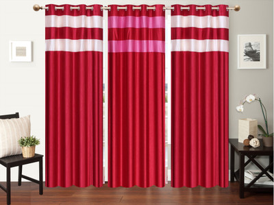

Furnishing Zone 213 cm (7 ft) Polyester Door Curtain (Pack Of 3)(Plain, Multicolor)