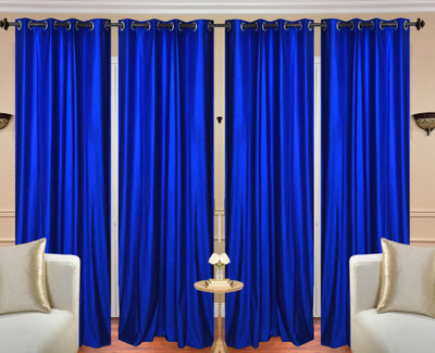 

Shiv Shankar Curtain 152 cm (13 ft) Polyester Window Curtain (Pack Of 4)(Plain, Blue)