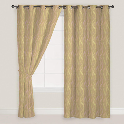 

Presto 150 cm (5 ft) Polyester Window Curtain (Pack Of 2)(Geometric, Pink)