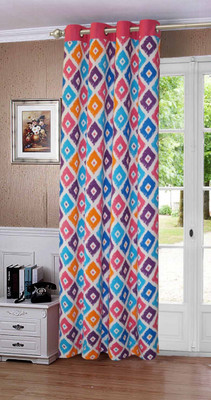

Lushomes 229 cm (8 ft) Cotton Door Curtain Single Curtain(Printed, Multicolor)