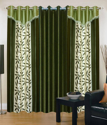 

JT International 213.36 cm (7 ft) Polyester Door Curtain (Pack Of 2)(Geometric, Multicolor)