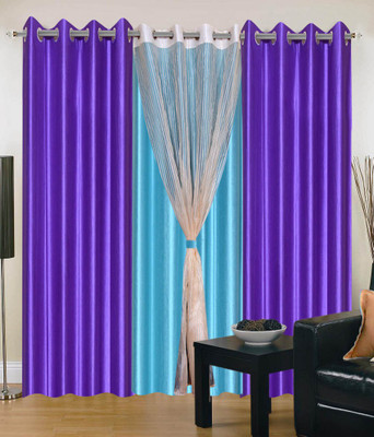 

JT International 213.36 cm (7 ft) Polyester Door Curtain (Pack Of 2)(Geometric, Multicolor)