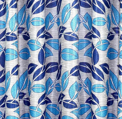 

Cortina 210 cm (7 ft) Polyester Door Curtain Single Curtain(Floral, Blue)
