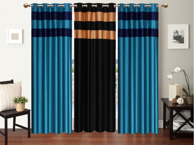 

Furnishing Zone 152 cm (5 ft) Polyester Window Curtain (Pack Of 3)(Plain, Multicolor)