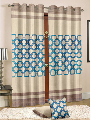 

Cortina 210 cm (7 ft) Jacquard Door Curtain Single Curtain(Abstract, Multicolor)