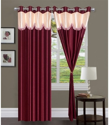 

Loomkart 213 cm (7 ft) Polyester Door Curtain (Pack Of 2)(Plain, Maroon)