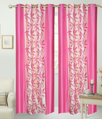 

Decor World 274 cm (9 ft) Polyester Long Door Curtain (Pack Of 2)(Floral, Multicolor)