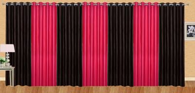 

Stella Creations 214 cm (7 ft) Polyester Door Curtain (Pack Of 7)(Solid, Brown, Pink)