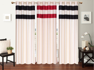 

Furnishing Zone 274 cm (9 ft) Polyester Long Door Curtain (Pack Of 3)(Plain, Multicolor)