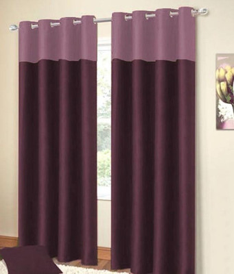 

Jojo Designs 152 cm (5 ft) Polyester Window Curtain (Pack Of 2)(Plain, Purple)