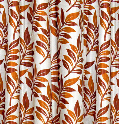 

Cortina 270 cm (9 ft) Polyester Long Door Curtain Single Curtain(Floral, Brown)