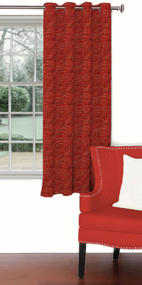 

Skipper 153 cm (5 ft) Blends Window Curtain Single Curtain(Abstract, Red)