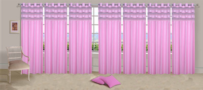 

Ville Style 214 cm (7 ft) Polyester Door Curtain (Pack Of 7)(Solid, Baby Pink)