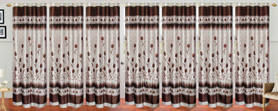 

Stella Creations 214 cm (7 ft) Polyester Door Curtain (Pack Of 7)(Printed, Brown)