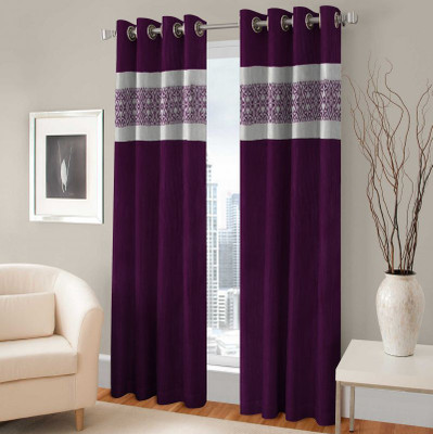 

Decor World 274 cm (9 ft) Polyester Long Door Curtain (Pack Of 2)(Self Design, Multicolor)