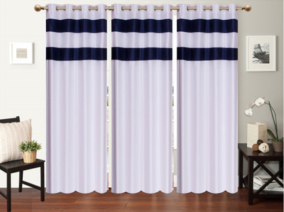 

Furnishing Zone 152 cm (5 ft) Polyester Window Curtain (Pack Of 3)(Plain, White)