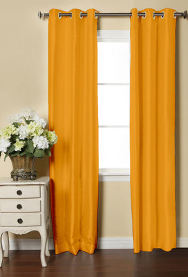 

Lushomes 230 cm (8 ft) Polyester Door Curtain (Pack Of 2)(Solid, Yellow)