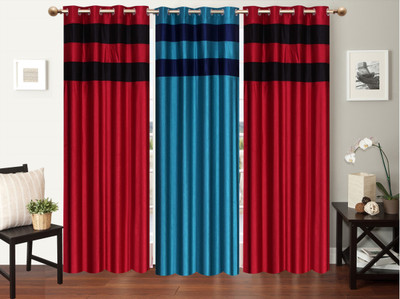 

Furnishing Zone 213 cm (7 ft) Polyester Door Curtain (Pack Of 3)(Plain, Multicolor)