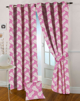 

Presto 270 cm (9 ft) Polyester Long Door Curtain Single Curtain(Abstract, Pink)