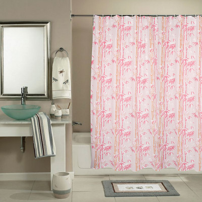 

Katwa Clasic 198 cm (6 ft) PVC Shower Curtain Single Curtain(Printed, Pink)