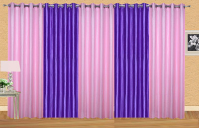 

Stella Creations 214 cm (7 ft) Polyester Door Curtain (Pack Of 5)(Solid, Pink, Purple)