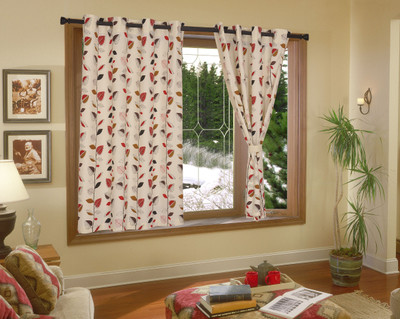 

Elan 150 cm (5 ft) Cotton Window Curtain Single Curtain(Printed, Multicolor)