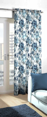 

Skipper 214 cm (7 ft) Blends Door Curtain Single Curtain(Floral, Blue)