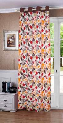 

Lushomes 228.6 cm (8 ft) Cotton Door Curtain Single Curtain(Printed, Brown)