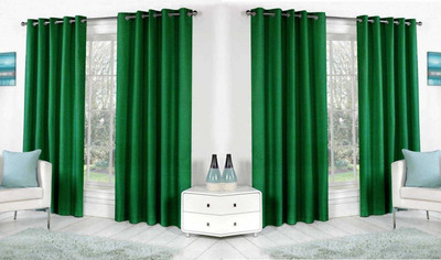 

Abhi Decor 213 cm (7 ft) Polyester Door Curtain (Pack Of 4)(Plain, Dark Green)