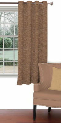 Skipper 153 cm (5 ft) Blends Window Curtain Single Curtain(Self Design, Pink)