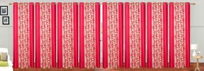 

Ville Style 275 cm (9 ft) Polyester Long Door Curtain (Pack Of 8)(Floral, Pink)