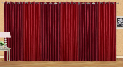 

Ville Style 275 cm (9 ft) Polyester Long Door Curtain (Pack Of 6)(Solid, Maroon, Red)