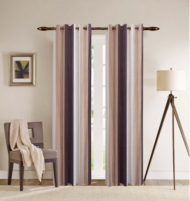 

PariHomefurnishing 274 cm (9 ft) Polyester Long Door Curtain (Pack Of 2)(Self Design, Multicolor)