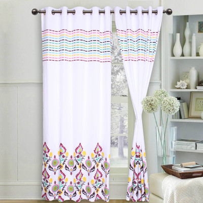 

Elan 210 cm (7 ft) Cotton Door Curtain Single Curtain(Printed, Multicolor)